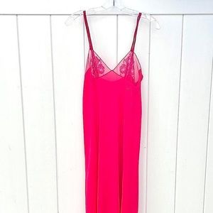 🤍VINTAGE DIANE VON FURNSTENBURG LONG LACE SLIP DRESS WITH LEG SLIT🤍